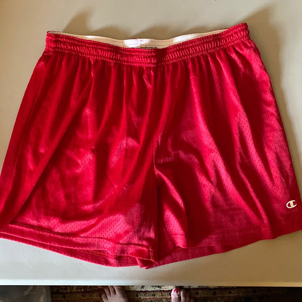 Champion Red Mesh shorts